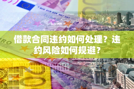 济南借款合同违约如何处理？违约风险如何规避？