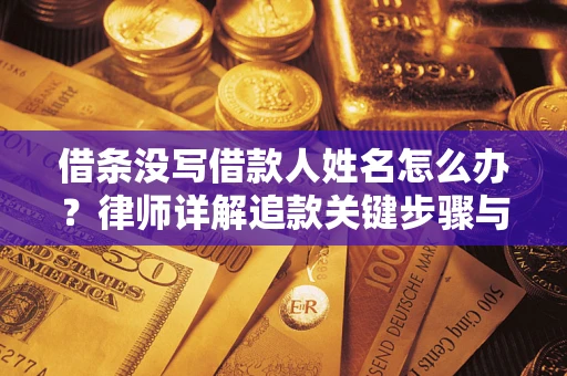 济南借条没写借款人姓名怎么办？律师详解追款关键步骤与证据链构建