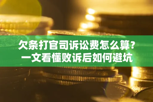济南欠条打官司诉讼费怎么算？一文看懂败诉后如何避坑